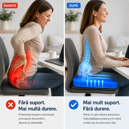 Pernă CoolGel+ | Reduce presiunea la ședere