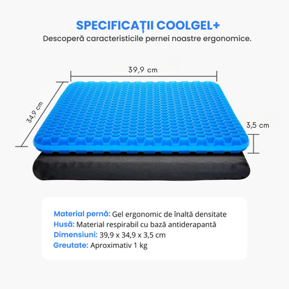 Pernă CoolGel+ | Reduce presiunea la ședere